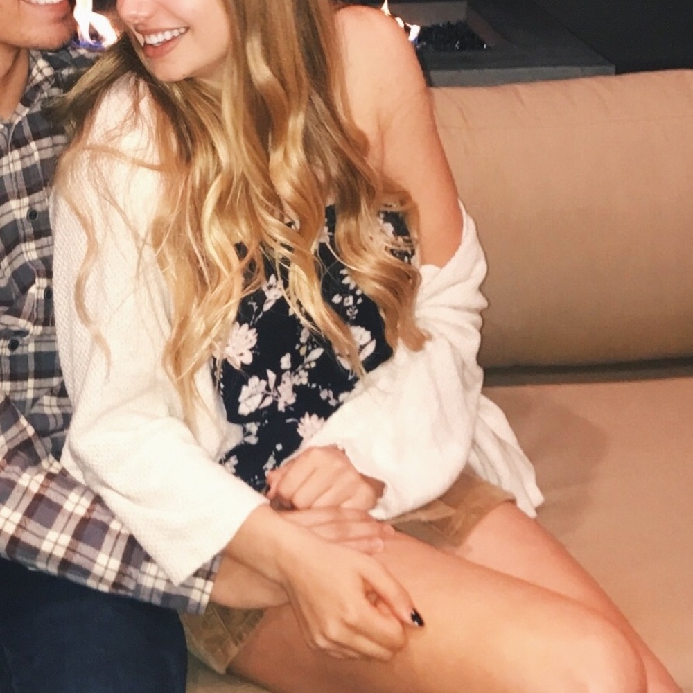 Brandy Melville Beige off-the-shoulder Cardigan